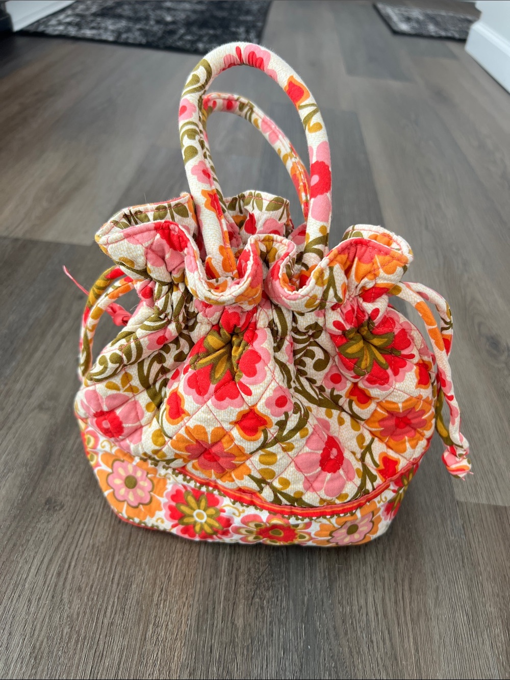 Retired Vera Bradley Folkloric Drawstring Pouch Purse